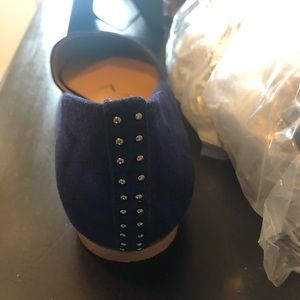 Size 11 navy blue suede flats